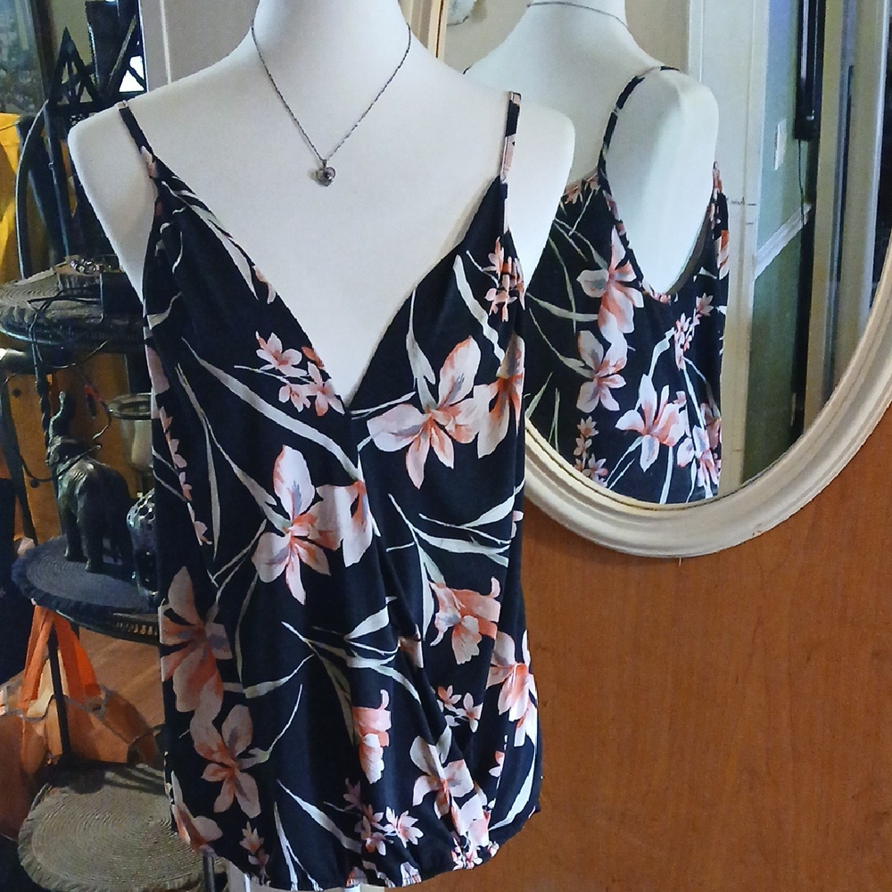 West Kei Black and Pink Camisole Top
